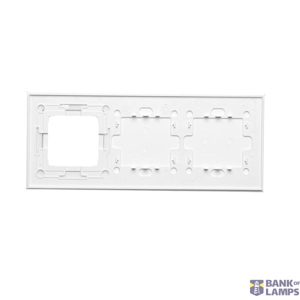 Quadruple frame, white, gold base image 2