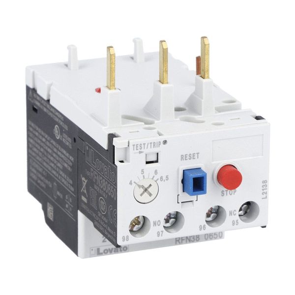 Motor protection relay, non phase failure/non single-phase sensitive. Three-pole (three-phase), manual or automatic resetting. Direct mounting on BF09 - BF38 contactors, 1.6...2.5A image 1