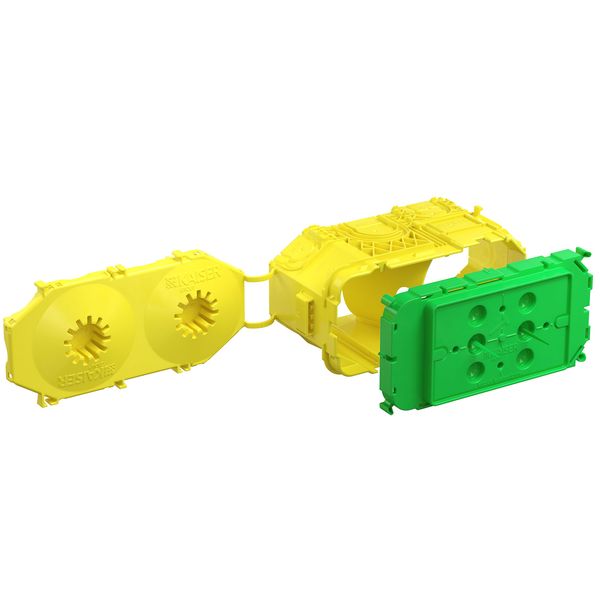 Concr. constr., B1 one-gang box, 2-part for Ital. instal. accessories, 3 modules image 1