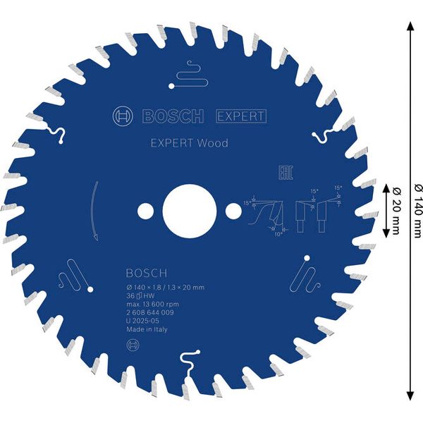 Circular saw blade Expert for Wood 140 x 20 x 1,8 mm, 36 image 3