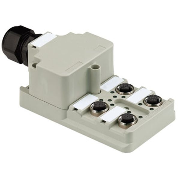 Hood distributor, M12, 30 V, A-coded, LED: No, LED initiator: No, Wiring type: 1:1 image 1