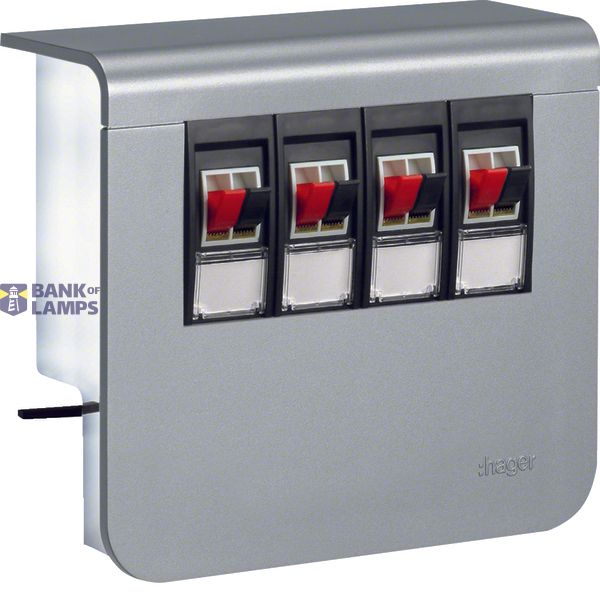 acc.box SL20055 socket+4 loudsp alu image 1