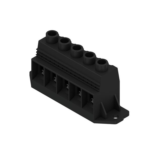 Printed circuit board terminals, 15.00 mm, Number of poles: 5, 90°, Solder pin length (l): 4.5 mm, tinned, black, Clamping yoke connection, Clamping range, max. : 50 mm², Box image 4