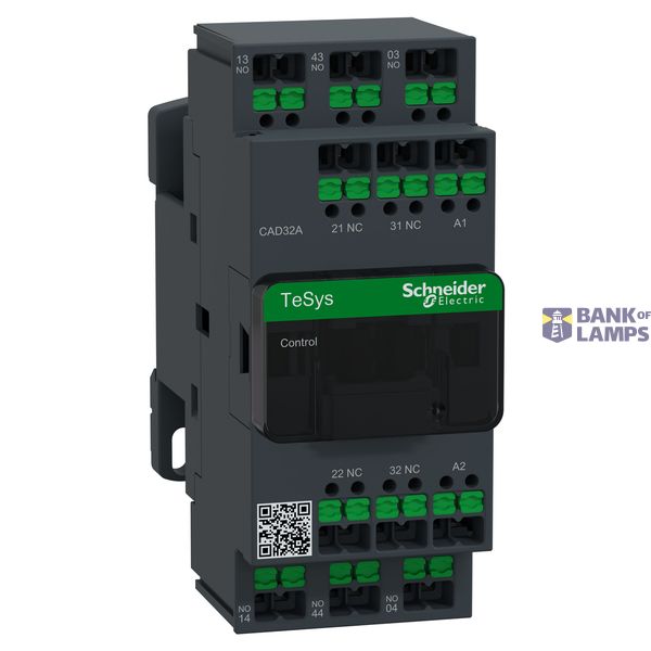 Relay Deca 3NO 2NC 3P 115V AC Snap-in image 1
