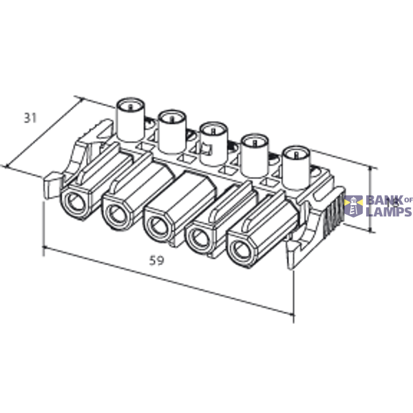 Coupler 5-p socket, red image 7