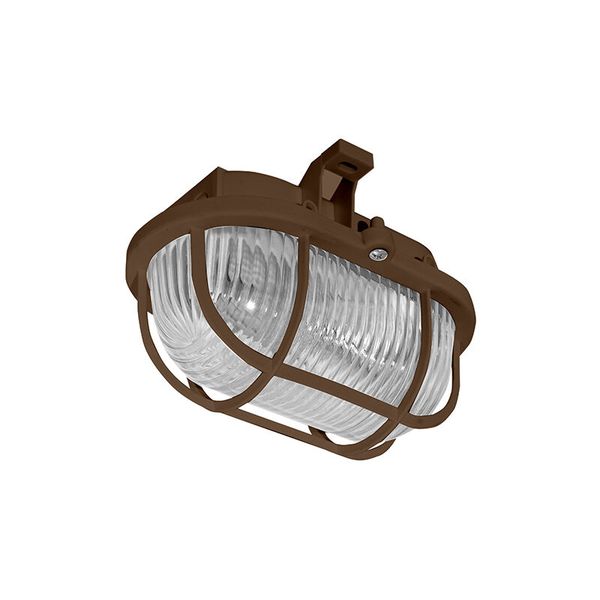 OVAL 60 Brown plastic image 1