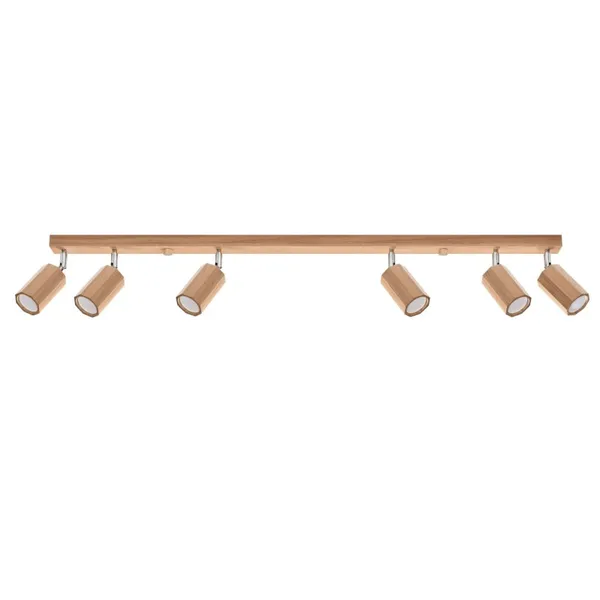 CEILING LAMP ZEKE 6 OAK GU10 6X40W IP20 image 1