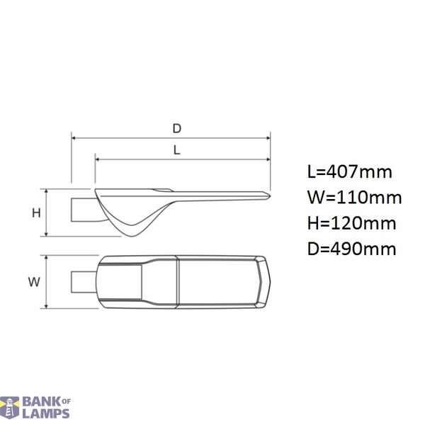 RUBINI LED 27W 3250lm 740, asymmetric, IP66, grey image 2