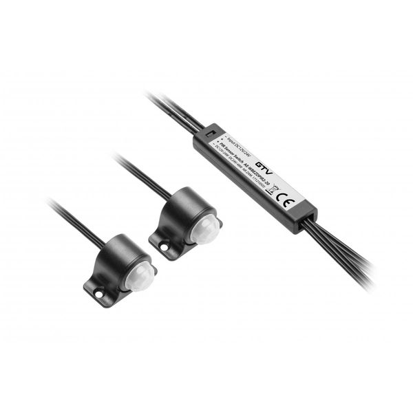 Non-contact switch, 1-mode, max. 250 W, AC220-240V, 2 sensors, cable 2 m, black image 1