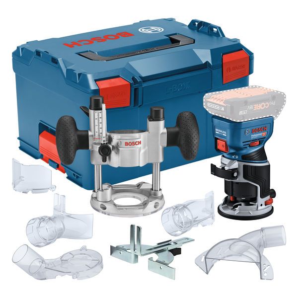 GKF 18V-8 Plunge Kit (baretool, 8mm collet, plunge base, fixed base, L-Boxx) image 1