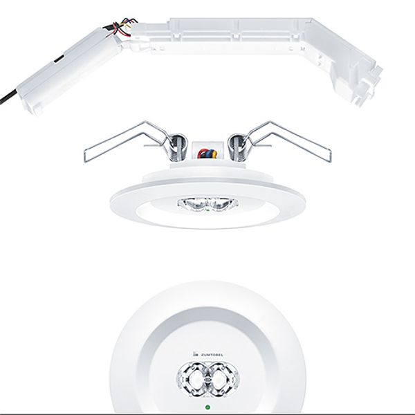 RESCLITE PRO MRCR ANT E3D WH - Safety luminaire image 1