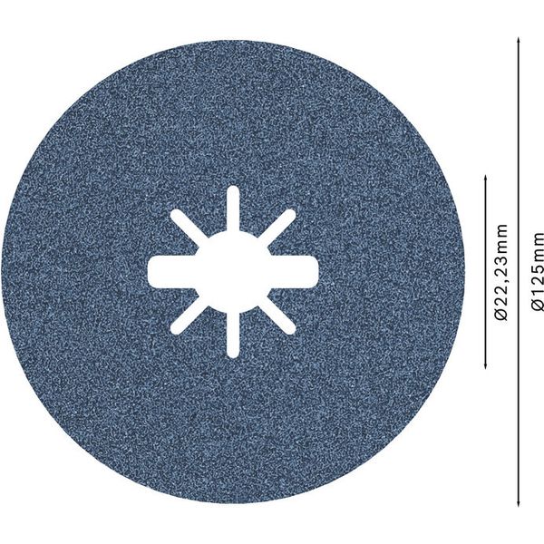 X-LOCK Fibre sanding discs, Ø125mm, G 80, R574, Best for Metal, 1pcs image 2