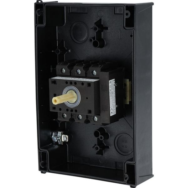 P3-63/I4/SVB/HI11 Main switch, P3, 63 A, surface mounting, 3 pole, 1 N/O, 1 N/C, Emergency switching off function, With red rotary handle and yellow locking ring, Locka image 50