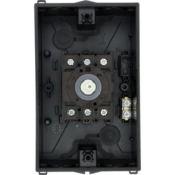 P1-25/I2/SVB Main switch, P1, 25 A, surface mounting, 3 pole, Emergency switching off function, With red rotary handle and yellow locking ring, Lockable in the 0 ( image 57