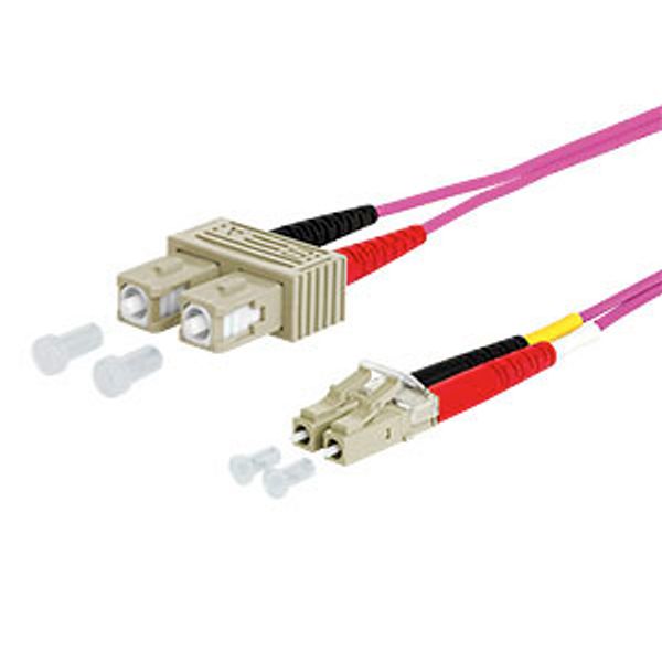 OpDAT patch cord SC-D/LC-D OM4, 15.0 m image 3