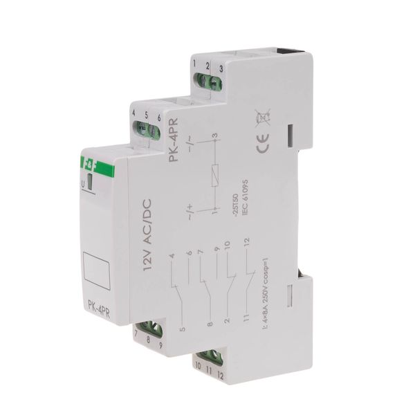 electromagnetic relay PK-4PR 12V image 1