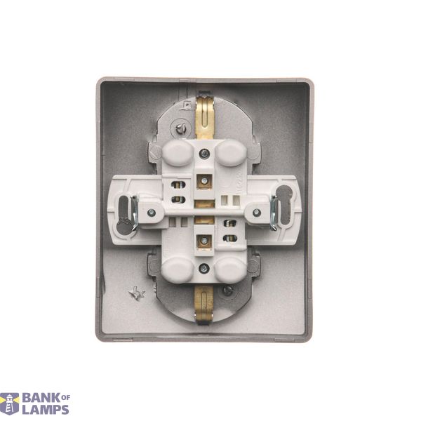 Single button with pictogram for switches and push buttons, matt aluminum image 1
