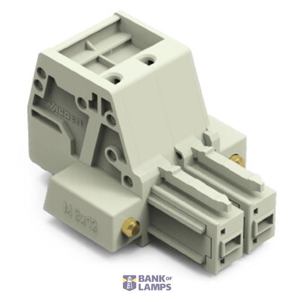 1-conductor female connector Push-in CAGE CLAMP® 10 mm² light gray image 1