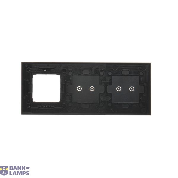 Quadruple frame, white, chrome base image 2