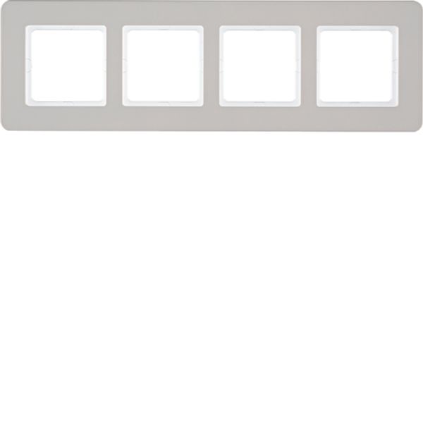 Frame, 4-fold, Berker Q.7, brown sand, mat image 1