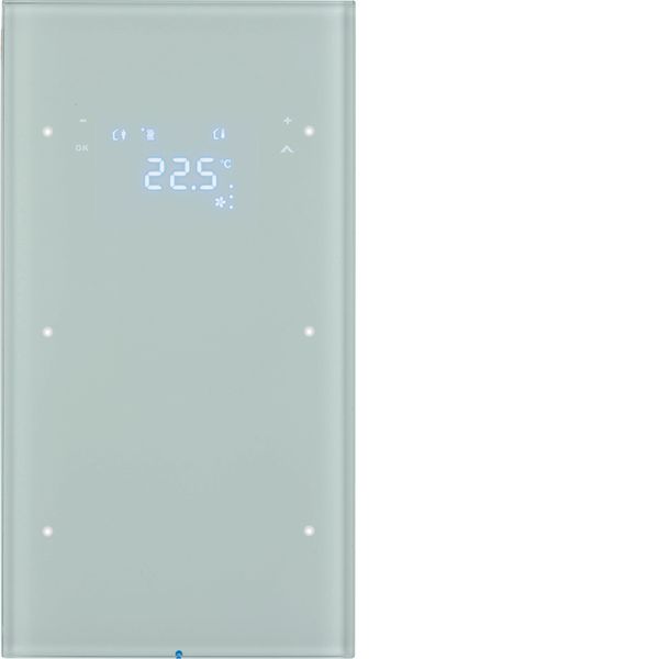 Touch sensor 2g thermostat, display, intg bus coupl. , KNX-R.3, glass  image 1