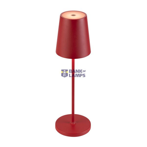 VINOLINA TWO, table lamp, battery-powered, IP65, 2200/2700/3000K, TOUCH, red image 2