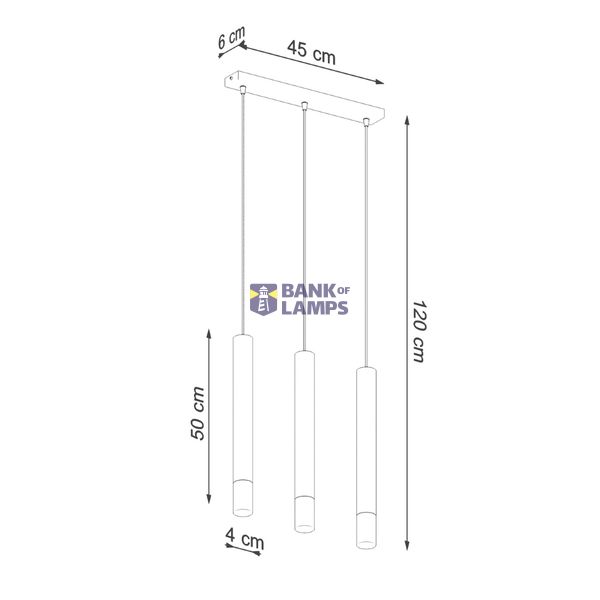HANGING LAMP WEZYR 3 BLACK G9 3X40W IP20 image 7