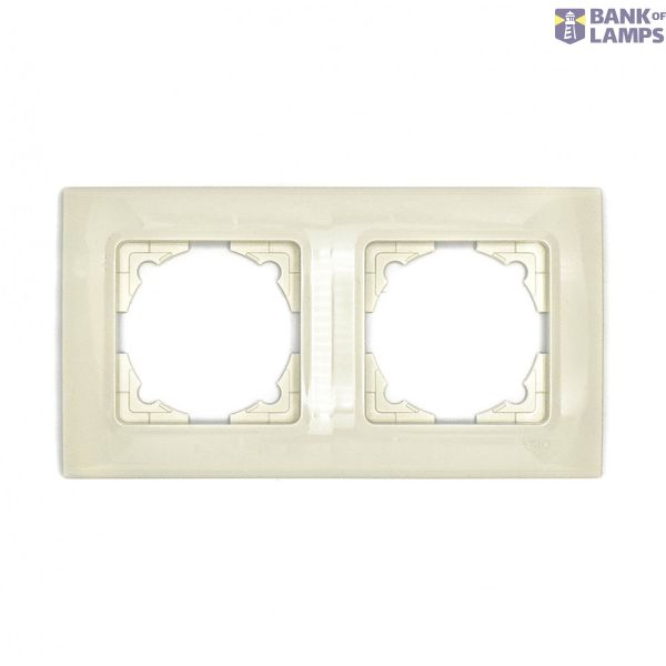 Linnera-Rollina Two Gang Frame Beige image 1