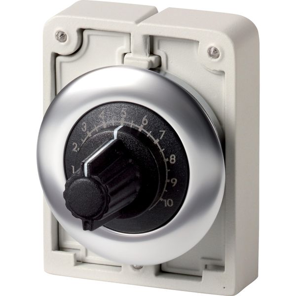 M30I-FR47K Potentiometer, flat front, M30, 30.5 mm, R 47 k„¦, P 0.5 W, Front ring stainless steel image 4