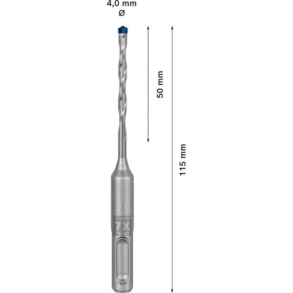 EXPERT SDS plus-7X Hammer Drill Bit 4 x 50 x 115 mm, 10-pc image 2
