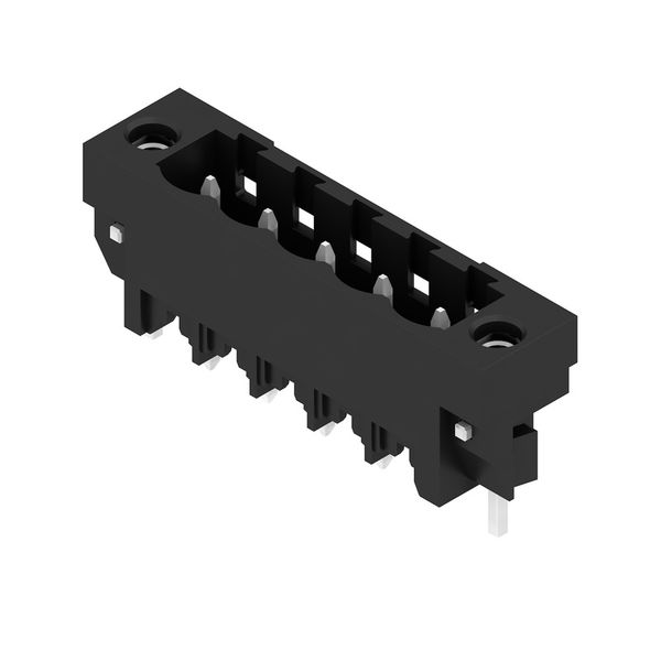 PCB plug-in connector, male header, Solder flange, THT/THR solder connection, 5.00 mm, Number of poles: 5, 180°, Solder pin length (l): 3.2 mm, tinned, black, Box image 2