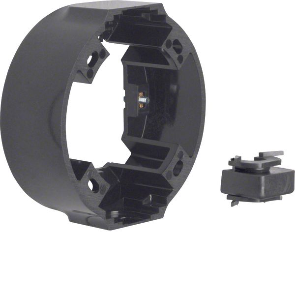 Frame 1gang surface-mtd, surface-mtd, black glossy image 1