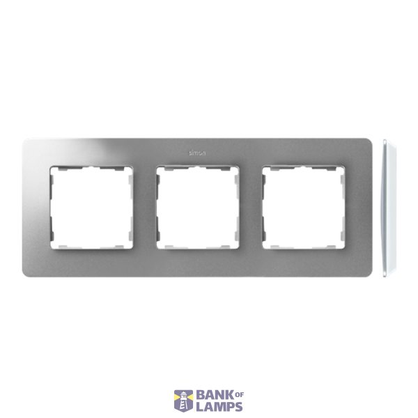 Triple frame, aluminum, white base image 1