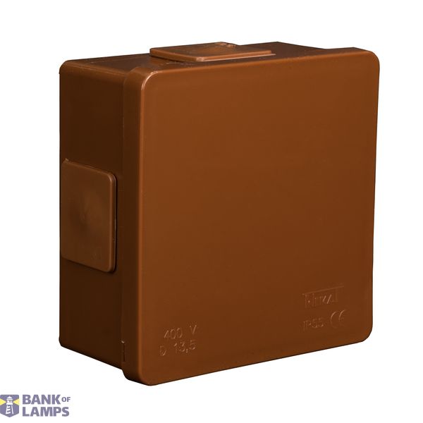 VP-001-02 Box 86x86x40mm IP55 4-pin click long rubber brown image 1