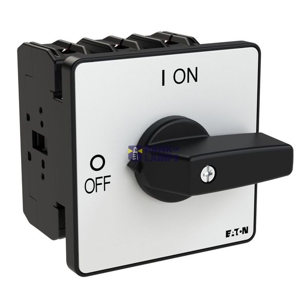 P3 On-off switch, 80 A,Flush mounting, 3 pole, Form E, Black, Short th image 3