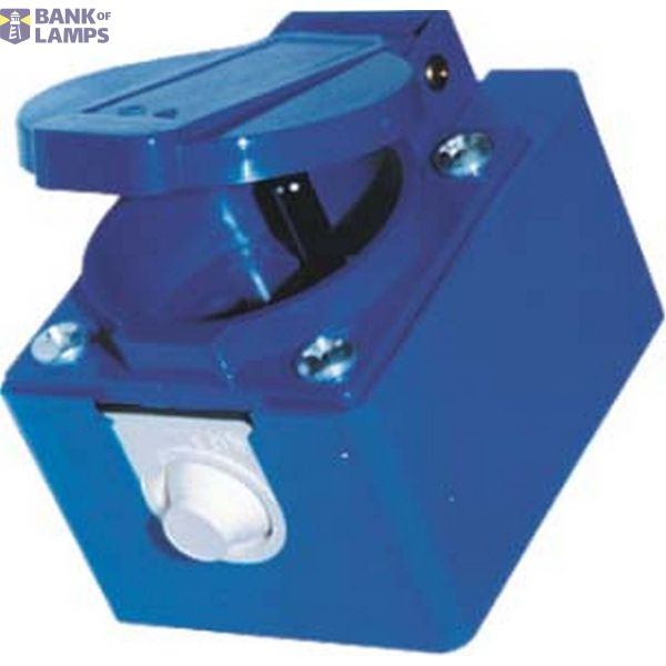 230V plug socket with pin and surface-mounted box image 1