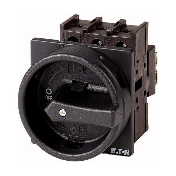 P1-32/EA/SVB-SW/N/HI11 Main switch, P1, 32 A, flush mounting, 3 pole + N, 1 N/O, 1 N/C, STOP function, With black rotary handle and locking ring, Lockable in the 0 (Off) pos image 4