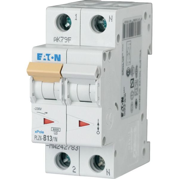 Miniature circuit breaker (MCB), 13 A, 1p+N, characteristic: B image 7