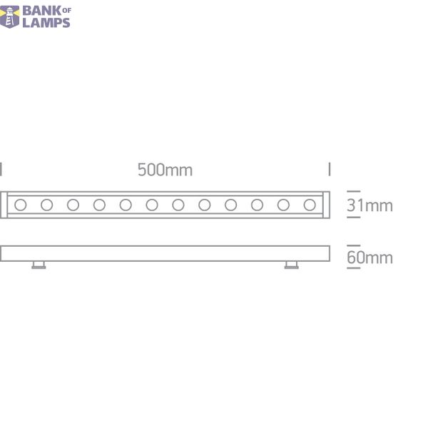 GREY 12x1W WW 20x60deg LENS IP66 24V DIMMABLE image 2