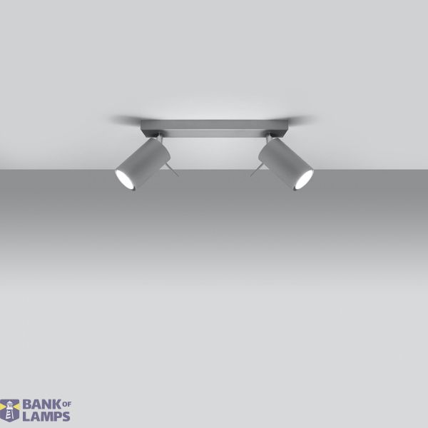 CEILING LAMP RING 2 GREY GU10 2X40W IP20 image 5