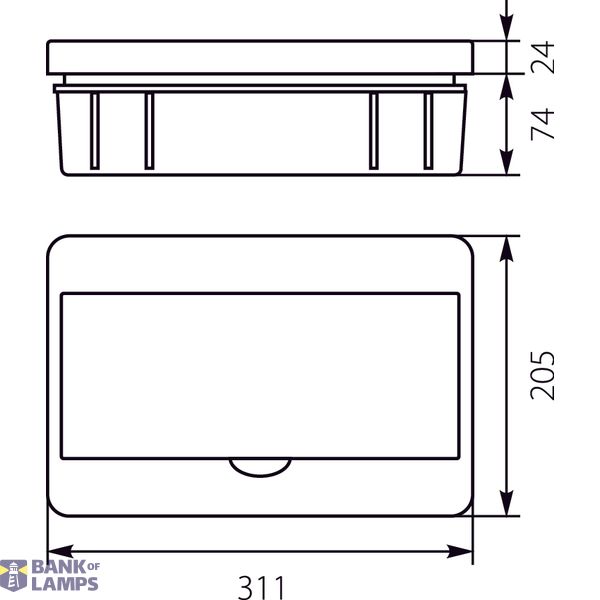Flush-mounted distribution board RP-12/B Fala (N+PE) image 2