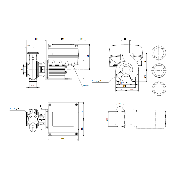 Norm block pump NBE50-125/144 A-F2-A-BAQE 1.1kW 400V 4P image 3