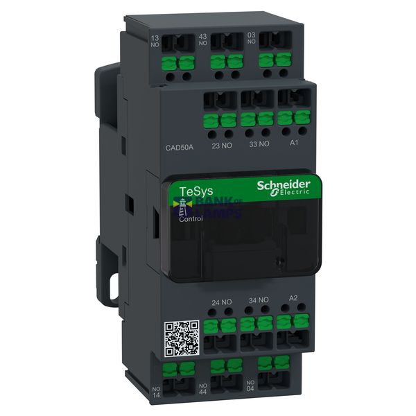 Relay Deca 5NO 0NC 3P 200V AC Snap-in image 1