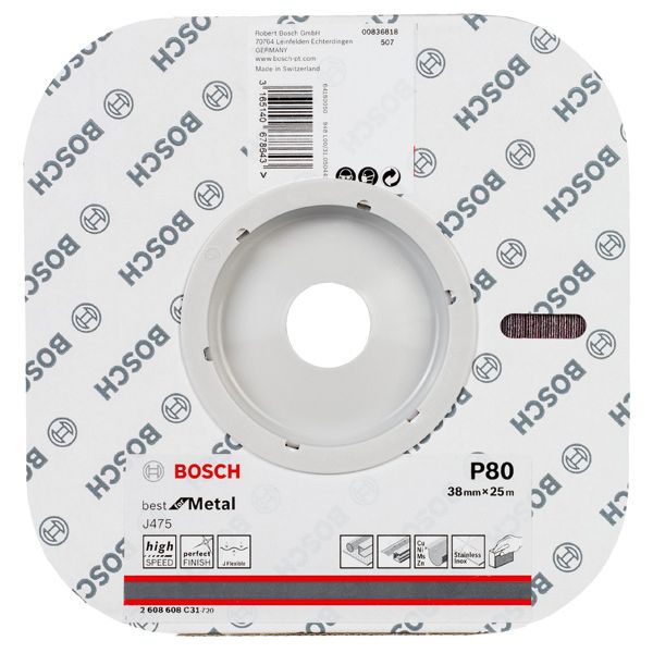 J475 cloth sanding roll 38 mm x 25 m, 80 image 1