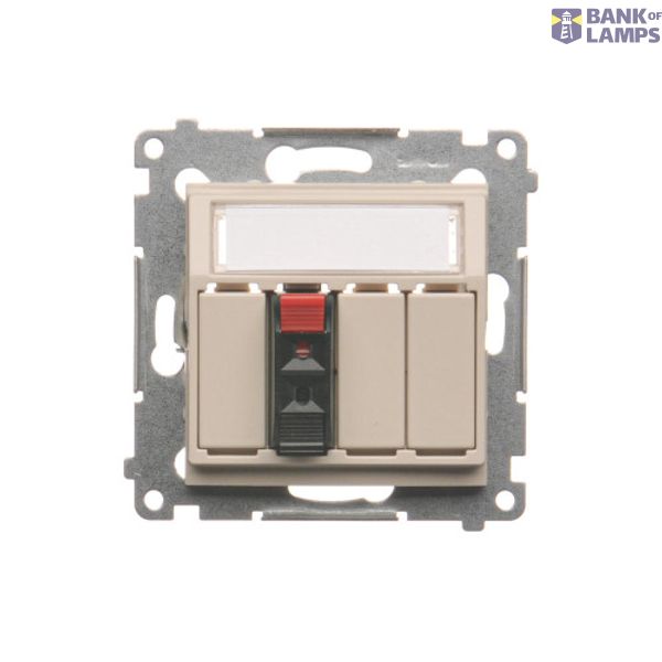 Loudspeaker socket, cream white/electro white image 1