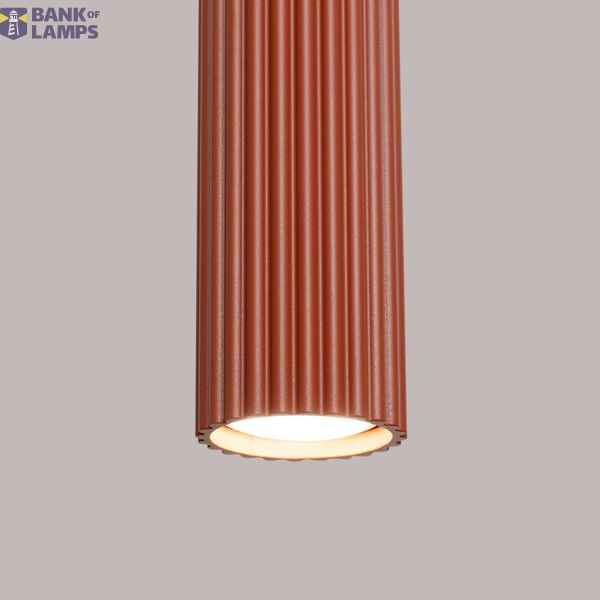 Elegant KARBON pendant lamp with three pendants, red ceiling plate, 3xGU10 image 5