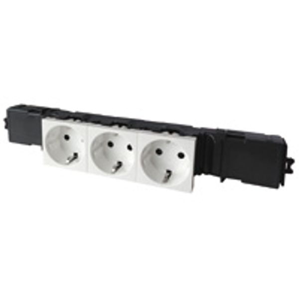 Socket Mosaic - 3x2P+E - for instal. on trunking - auto. term. WAGO WINSTA - std image 1