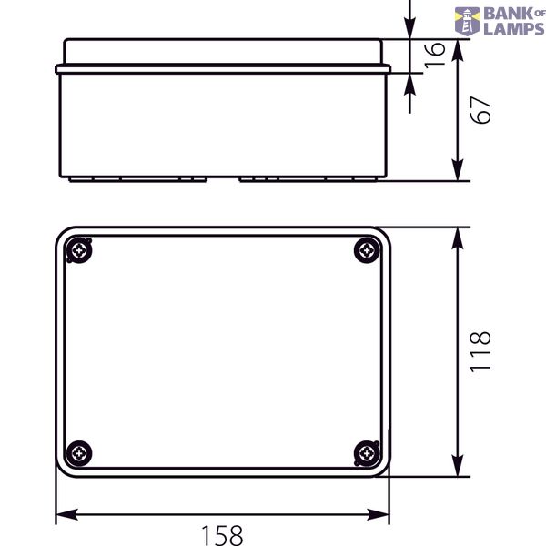 Hermetic box with glands image 1