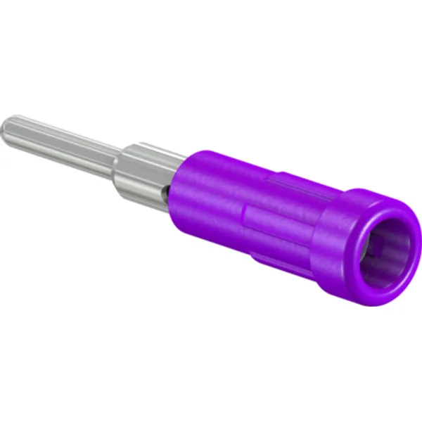 2 mm socket, solder connection, mounting Ø 3.9 mm, purple, 63.9318-26 image 1