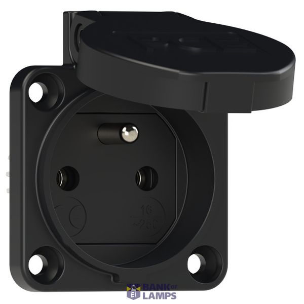 230V panel plug socket with pin image 1